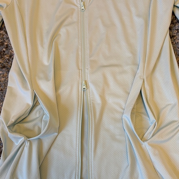 Bayleaf Women's Blue UPS 50" 2-way Zip Long Sleeve Cover Up Dress Sz: L, EUC - Picture 10 of 15